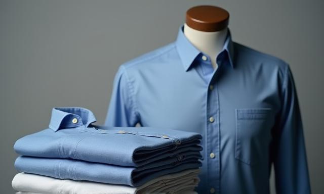 Collection homme Mode Étoile, chemises bleues et grises