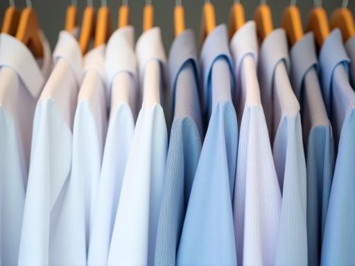 Rack de chemises élégantes prêt-à-porter, aux couleurs sophistiquées